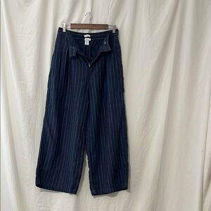 Halston Heritage Blue Pinstripe Pants Size 8